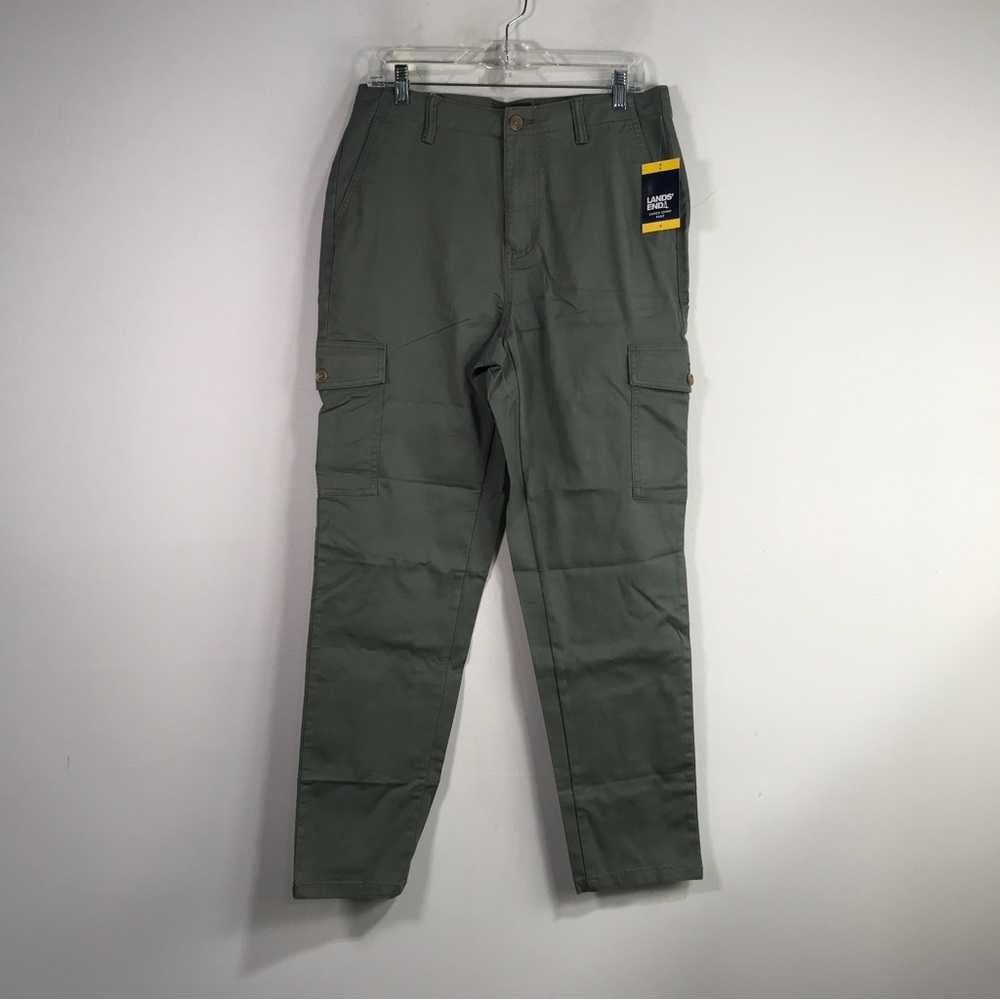 Lands' End Cargo Chino Pant, Women's Size 8 - Green